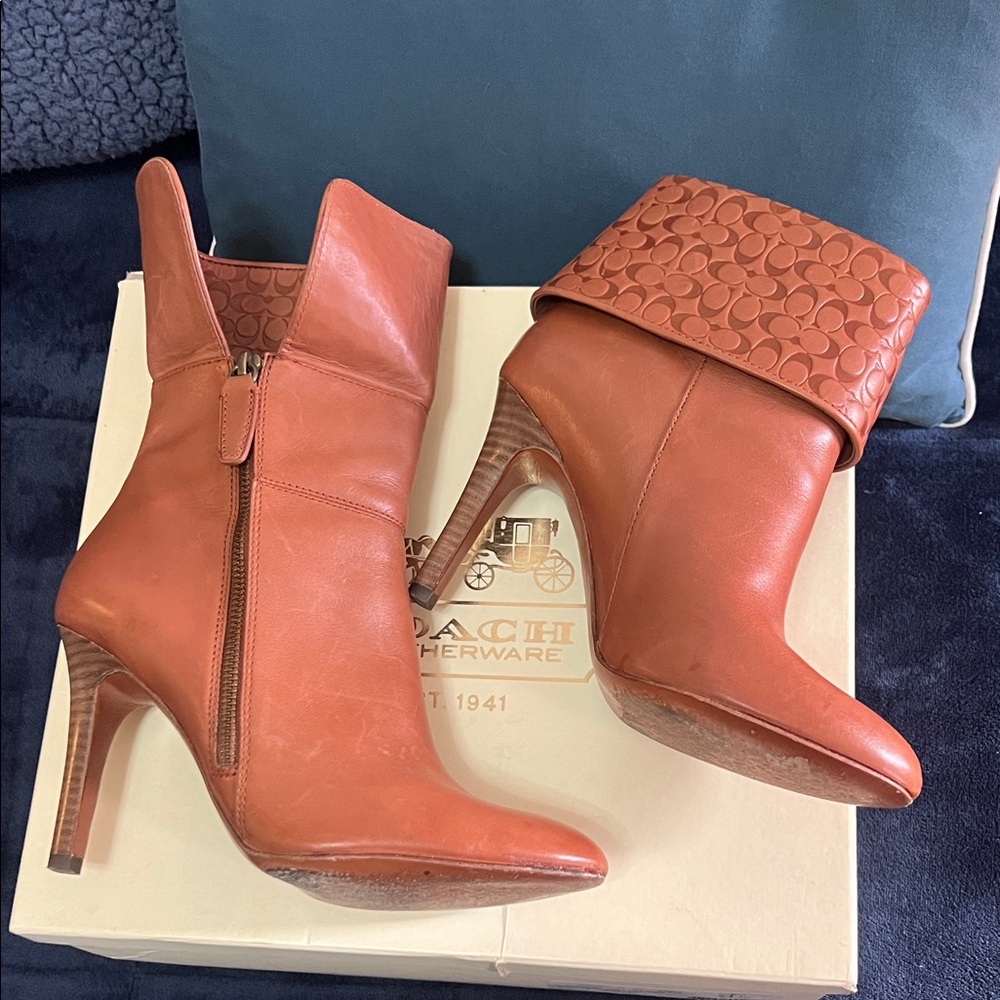 Coach Women's Brown Heeled Boots